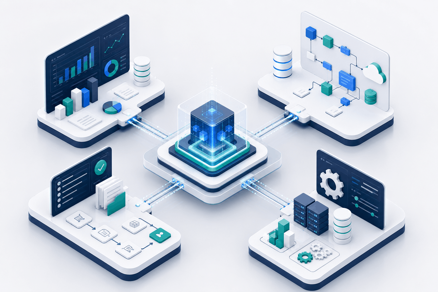 Connected Oracle Cloud ERP reporting, integrations, processes and technical solutions