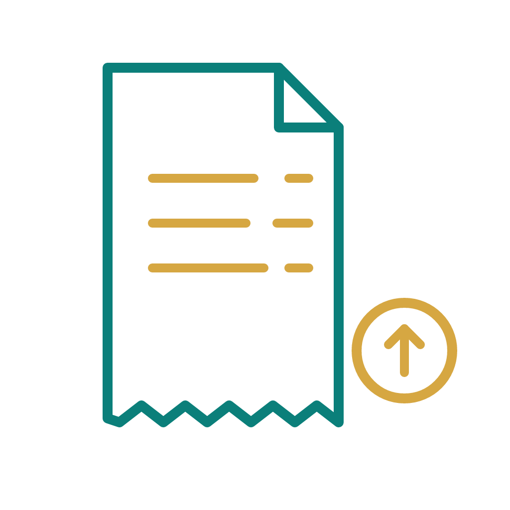 Receivables document with revenue entries and incoming payment arrow